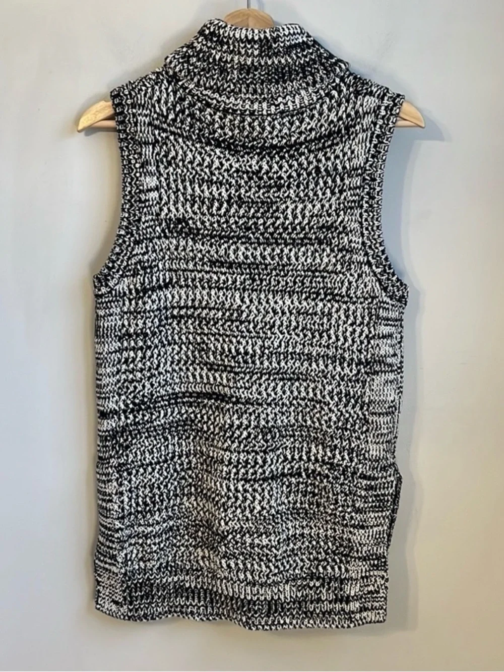 Derek Lam 10 Crosby marled cotton sleeveless turtleneck knit sweater SZ M - Picture 2 of 5